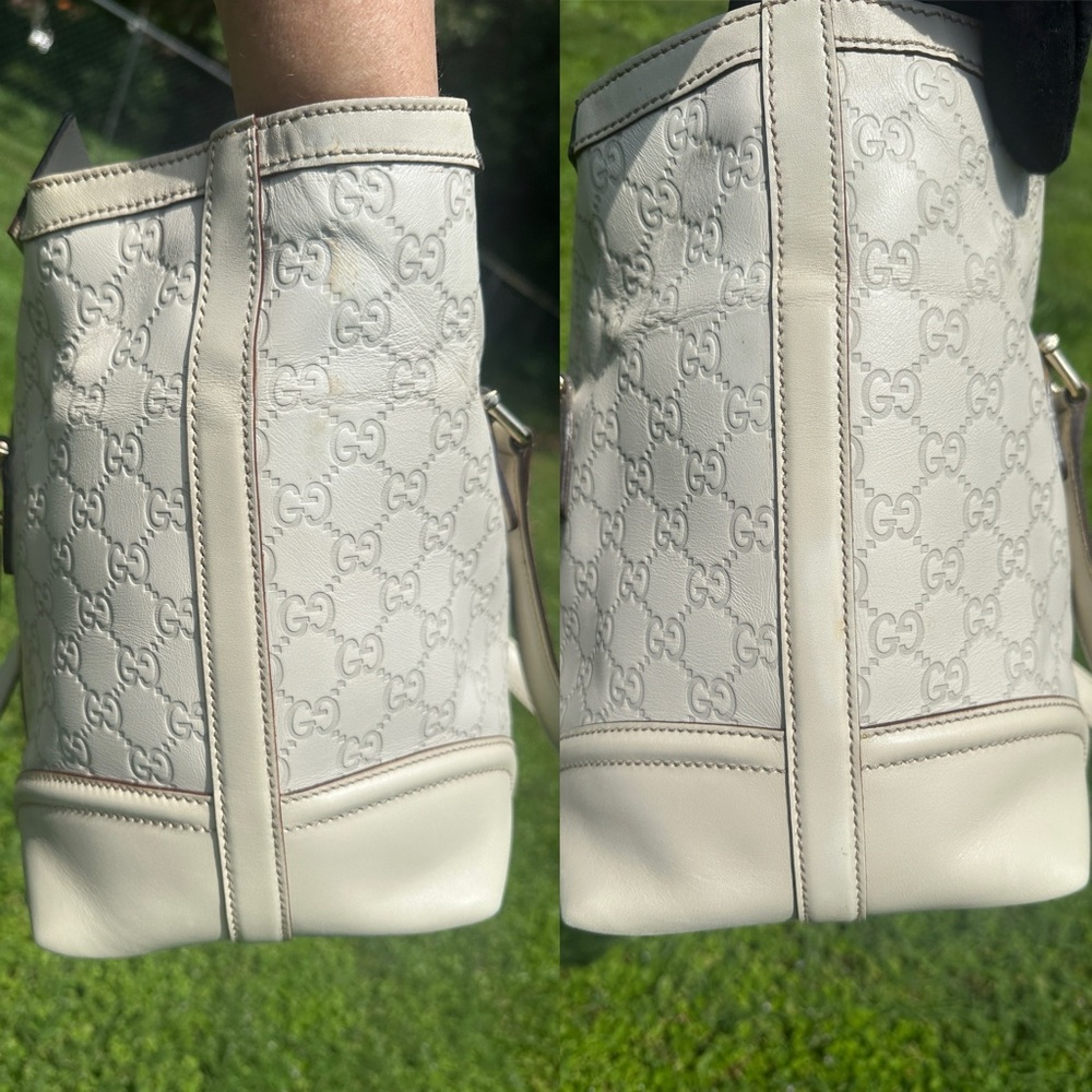 Gucci Leather Treasure Bag White and Beige w/ Key, charm, dusty & COA - Picture 15 of 17